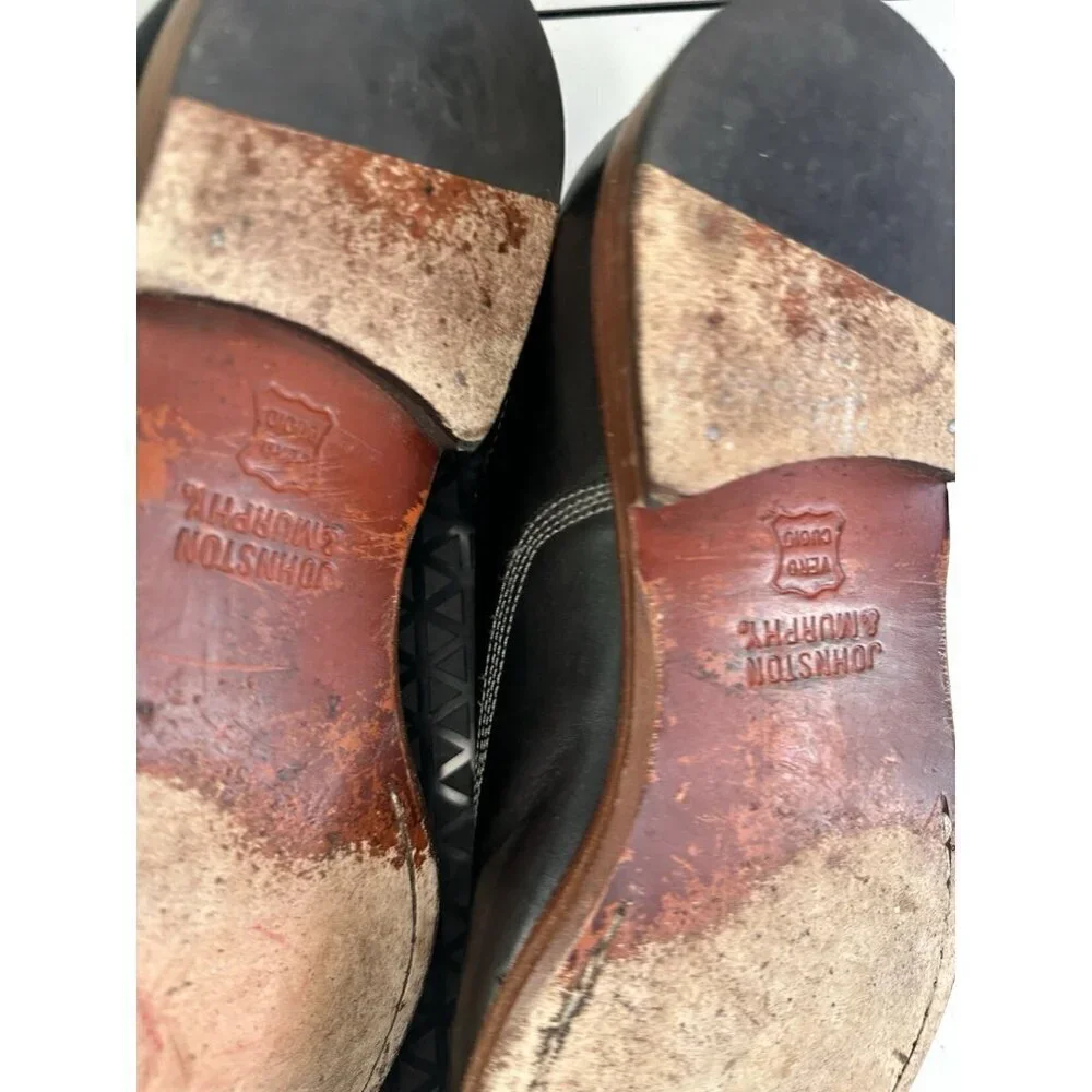 Johnston & Murphy Shoes Mens Leather Sheepskin Memory Foam Sz 11 M